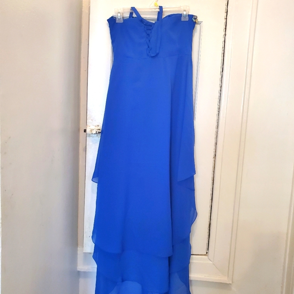 Blue and Silver Prom Dress w/Scarf